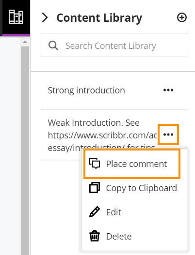 Bb Annotate - Place comment