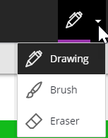 Drop down drawing menu options