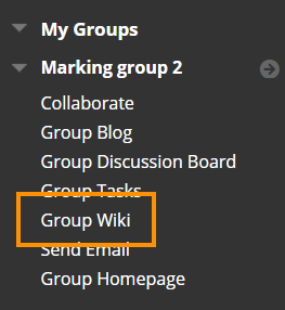 Student link to Group Wiki