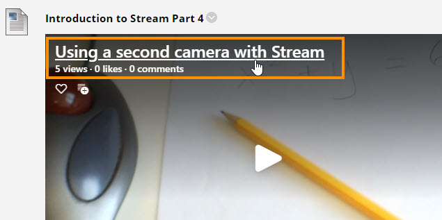 Access a Stream video from Blackboard